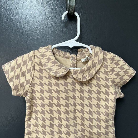 Kate Quinn Collared Print Shortie Snap Romper 18-24m Organic Cotton Short Sleeve - Picture 3 of 5